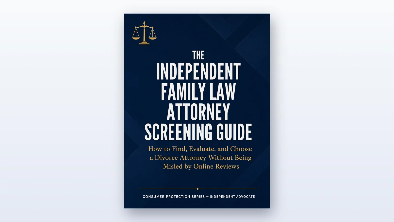 VettedCounsel Family Law Attorney Screening Guide workbook